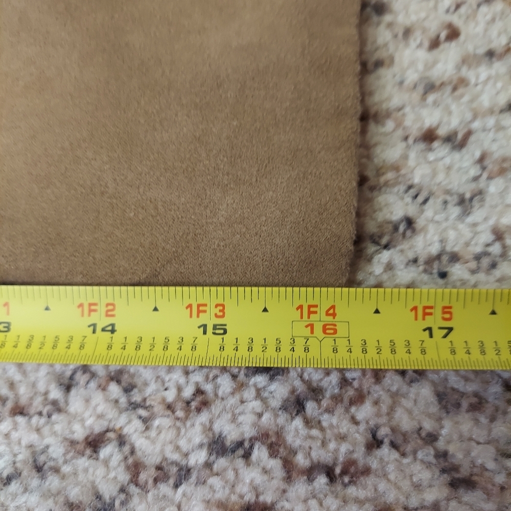 Dressbarn Faux Suede Jacket Womens Sz M Brown Tan Full Zip Blazer Lined Neutral - Picture 14 of 16